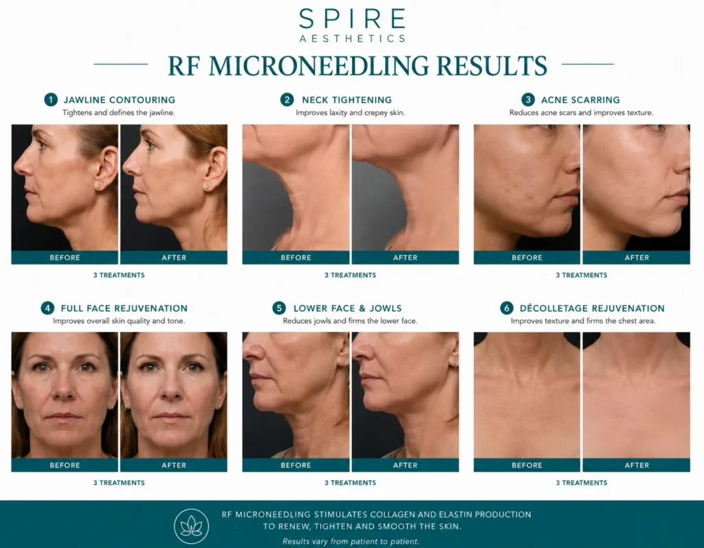 RF Microneedling Skin tightening Warfield results